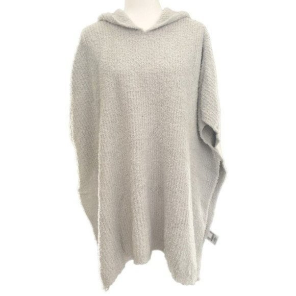 CHARTER CLUB Soft Cozy Hooded Knit Poncho in Grey NWT - OSFA - Picture 4 of 4